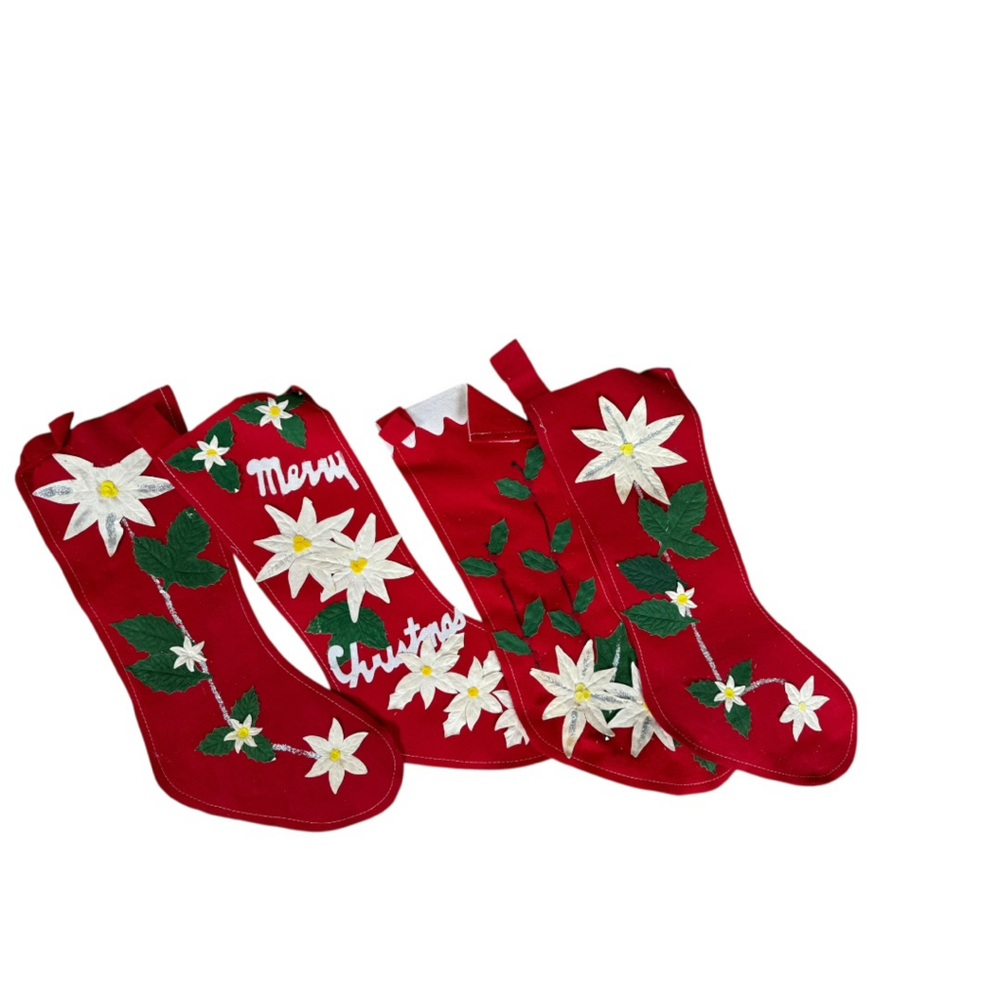 Vintage Appliqué‎ Christmas Stockings Four